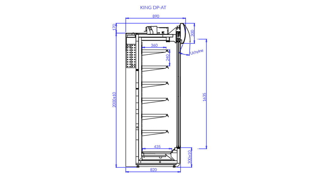 Rys. techniczny Regał chłodniczy King DP AT