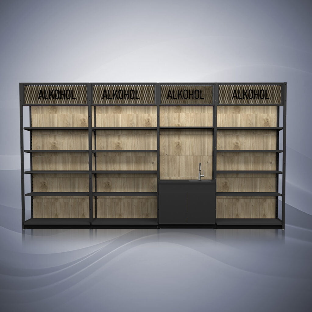 Regał alkoholowy siatkowy
