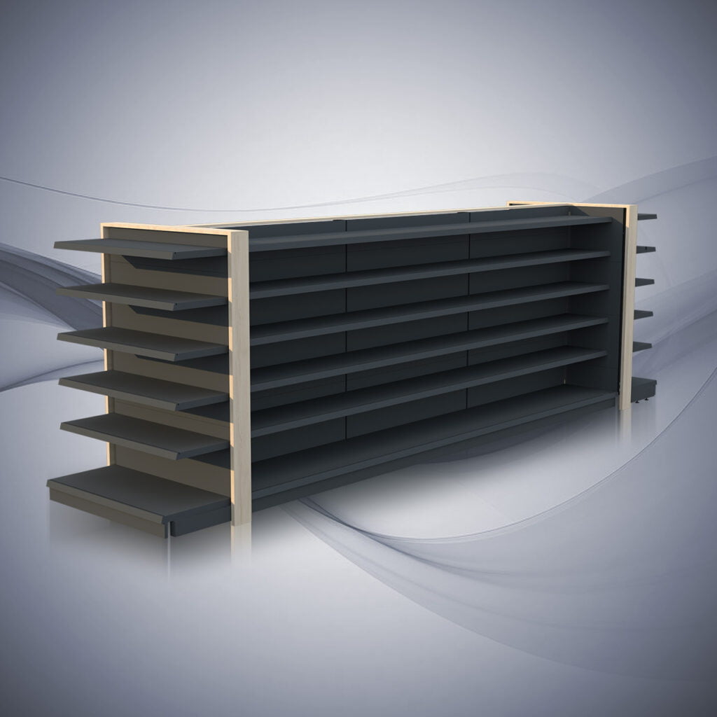 Metalowa gondola sklepowa