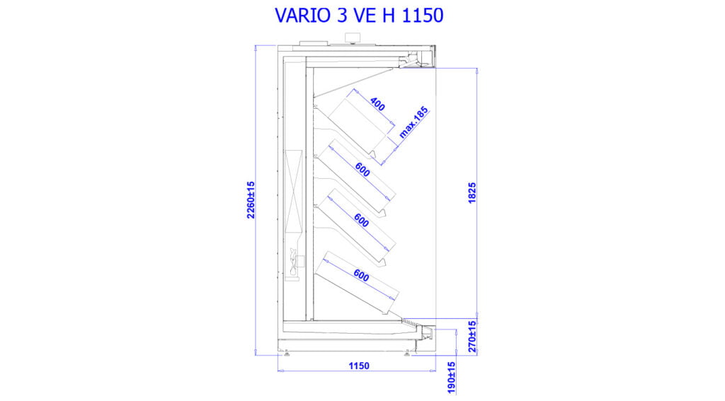 Vario 3ve H1150 - rysunek techniczny
