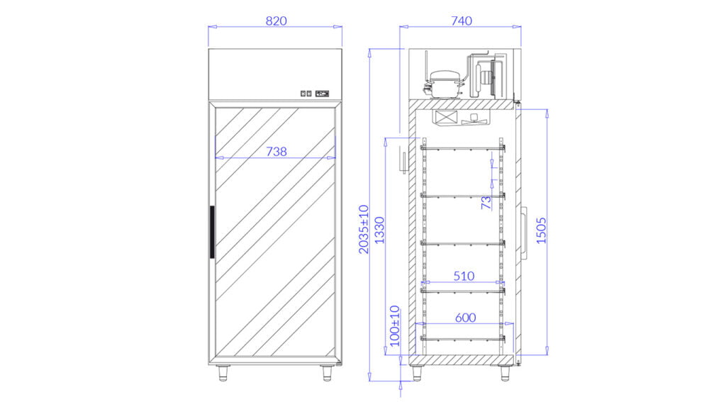 Rysunek techniczny Szafa Jola 1 AG