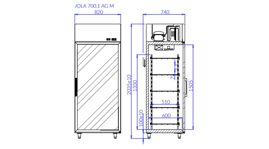 Rysunek techniczny Szafa Jola 1 AG M