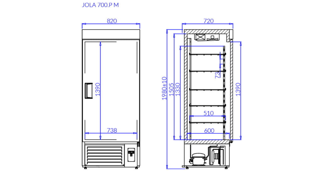 Rysunek techniczny Szafa Jola P M