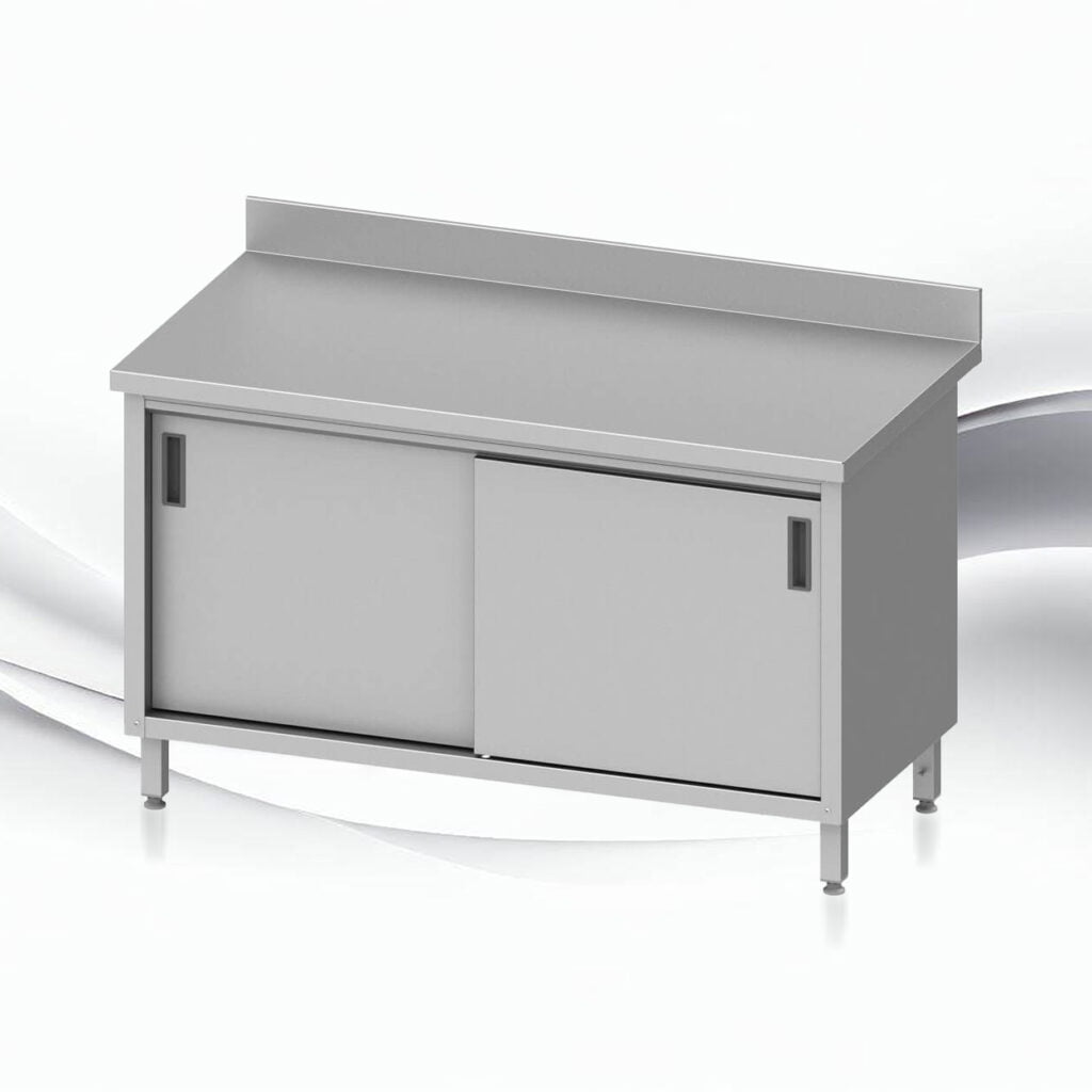 Stół przyścienny z drzwiami suwanymi - 1000 x 700 x 850 mm